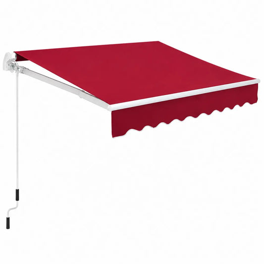 Tenda da sole a braccio estensibile in poliestere rosso 300x250 cm