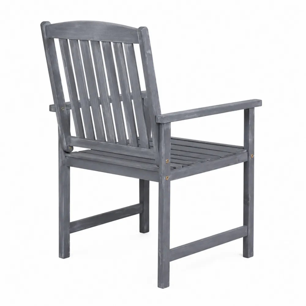 Sedia da giardino in legno grigio