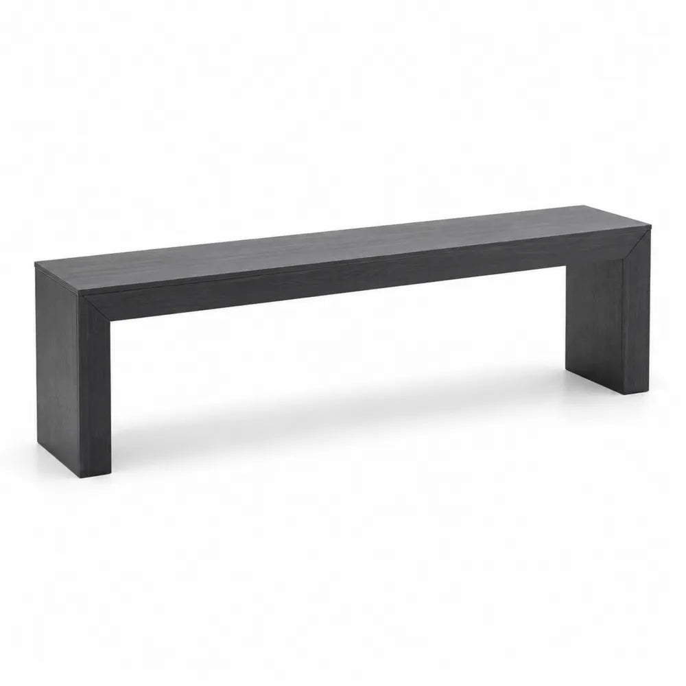 Panca in legno colore Nero 160x35x45 cm