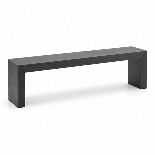 Panca in legno colore Nero 160x35x45 cm